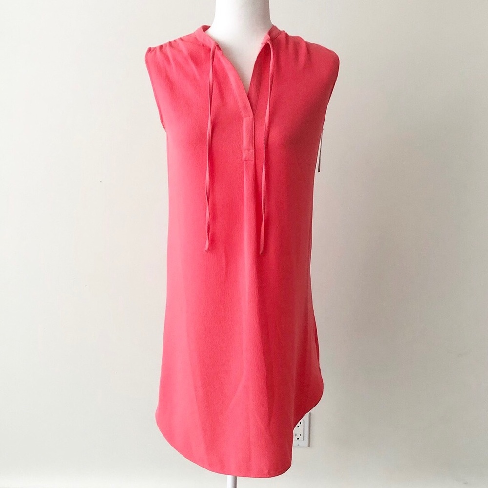 Merona | Coral SplitNeck Sleeveless Shift DressNWT